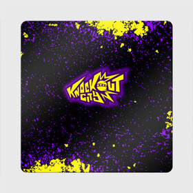 Магнит виниловый Квадрат с принтом Knockout City, logo в Белгороде, полимерный материал с магнитным слоем | размер 9*9 см, закругленные углы | Тематика изображения на принте: knockout city | вышибала | игра | логотипы игр | нокаут | нокаут сити | экшн