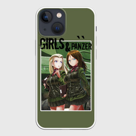 Чехол для iPhone 13 mini с принтом Девушки и танки в Белгороде,  |  | anime girl | girls and panzer | girls and tanks | girls und panzer | japan | tanks | аниме девушки | девушки и танки | мако рэйдзэй | михо нисидзуми | персонажи аниме | саори такэбэ | танки | хаки | хана исудзу | юкари акияма