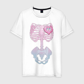 Мужская футболка хлопок с принтом yumemi riamu (Риаму Юмэми) в Белгороде, 100% хлопок | прямой крой, круглый вырез горловины, длина до линии бедер, слегка спущенное плечо. | anime | yumemi riamu | аниме | девушки золушки | риаму юмэми | сердце | скелет | хэллоуин