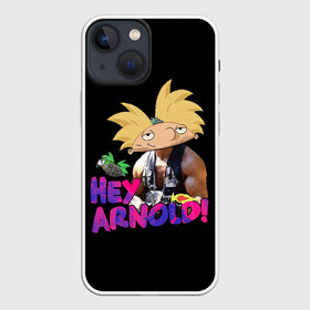 Чехол для iPhone 13 mini с принтом Hey Arnold (Predator) в Белгороде,  |  | arnie | arnold | burt | gerald | hey | johanssen | martin | nickelodeon | predator | арни | арнольд | берт | джеральд | джохансен | мартин | мульт | мультфильм | никелодеон | хищник | шварценеггер | эй