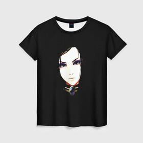 Женская футболка 3D с принтом девушка в Белгороде, 100% полиэфир ( синтетическое хлопкоподобное полотно) | прямой крой, круглый вырез горловины, длина до линии бедер | girl | голова | девушка | красота | лицо