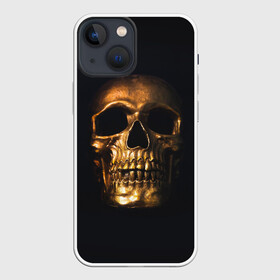 Чехол для iPhone 13 mini с принтом Golden Skull в Белгороде,  |  | Тематика изображения на принте: golden | midas | skull | иллюстрация | черепа