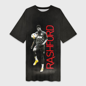 Платье-футболка 3D с принтом Marcus Rashford в Белгороде,  |  | англия | маркус | маркус рашфорд | номер рашфорда | рашфорд | сборная англии | сборная англии по футболу | форма | форма маркуса | форма рашфорда | футбол | футболисты | футбольная сборная