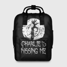 Женский рюкзак 3D с принтом Charlie is missing me в Белгороде, 100% полиэстер | лямки с регулируемой длиной, сверху ручки, чтобы рюкзак нести как сумку. Основное отделение закрывается на молнию, как и внешний карман. Внутри два дополнительных кармана, один из которых закрывается на молнию. По бокам два дополнительных кармашка, куда поместится маленькая бутылочка
 | animation | dont starve | dont starve together | game | games | mult | survive | выживалка | выживание | донт старв | игра | игры | мульт | не голодай | не голодайка