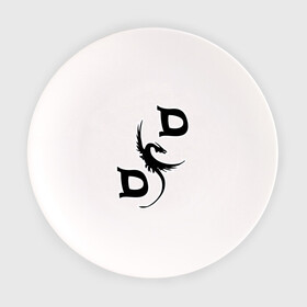 Тарелка с принтом D&D | Dragon  в Белгороде, фарфор | диаметр - 210 мм
диаметр для нанесения принта - 120 мм | dd | dragon | dungeons and dragons | днд | дракон | подземелья и драконы