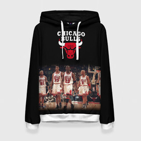 Женская толстовка 3D с принтом CHICAGO BULLS [3] в Белгороде, 100% полиэстер  | двухслойный капюшон со шнурком для регулировки, мягкие манжеты на рукавах и по низу толстовки, спереди карман-кенгуру с мягким внутренним слоем. | basketball | bulls | chicago | chicago bulls | jordan | nba | баскетбол | джордан | нба | чикаго буллз