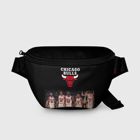 Поясная сумка 3D с принтом CHICAGO BULLS [3] в Белгороде, 100% полиэстер | плотная ткань, ремень с регулируемой длиной, внутри несколько карманов для мелочей, основное отделение и карман с обратной стороны сумки застегиваются на молнию | basketball | bulls | chicago | chicago bulls | jordan | nba | баскетбол | джордан | нба | чикаго буллз