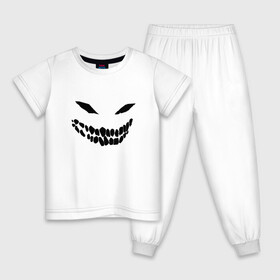 Детская пижама хлопок с принтом Ghost face в Белгороде, 100% хлопок |  брюки и футболка прямого кроя, без карманов, на брюках мягкая резинка на поясе и по низу штанин
 | disturbed | drain | face | ghost | дрейн | монстр | призрак