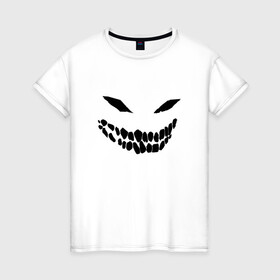 Женская футболка хлопок с принтом Ghost face в Белгороде, 100% хлопок | прямой крой, круглый вырез горловины, длина до линии бедер, слегка спущенное плечо | disturbed | drain | face | ghost | дрейн | монстр | призрак