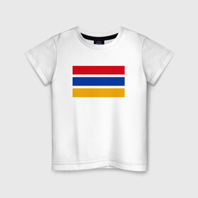 Детская футболка хлопок с принтом Armenia Flag в Белгороде, 100% хлопок | круглый вырез горловины, полуприлегающий силуэт, длина до линии бедер | armenia | armenya | арарат | армения | армяне | армянин | арцах | горы | ереван | кавказ | народ | саркисян | ссср | страна | флаг