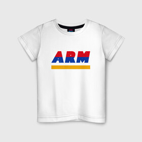 Детская футболка хлопок с принтом Армения - Armenia в Белгороде, 100% хлопок | круглый вырез горловины, полуприлегающий силуэт, длина до линии бедер | armenia | armenya | арарат | армения | армяне | армянин | арцах | горы | ереван | кавказ | народ | саркисян | ссср | страна | флаг