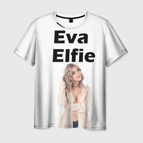 Мужская футболка 3D с принтом Eva Elfie в Белгороде, 100% полиэфир | прямой крой, круглый вырез горловины, длина до линии бедер | Тематика изображения на принте: eva elfie | eva elfie print | актер | актриса | ева элфи | кино