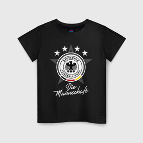 Детская футболка хлопок с принтом Сборная Германии в Белгороде, 100% хлопок | круглый вырез горловины, полуприлегающий силуэт, длина до линии бедер | die mannschaft | германия | сборная германии | футбол | чемпионат европы | чемпионат мира