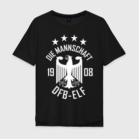 Мужская футболка хлопок Oversize с принтом Сборная Германии в Белгороде, 100% хлопок | свободный крой, круглый ворот, “спинка” длиннее передней части | die mannschaft | германия | сборная германии | футбол | чемпионат европы | чемпионат мира