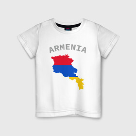 Детская футболка хлопок с принтом Карта Армении в Белгороде, 100% хлопок | круглый вырез горловины, полуприлегающий силуэт, длина до линии бедер | armenia | armenya | арарат | армения | армяне | армянин | арцах | горы | ереван | кавказ | народ | саркисян | ссср | страна | флаг