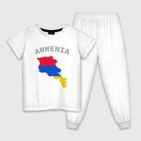 Детская пижама хлопок с принтом Карта Армении в Белгороде, 100% хлопок |  брюки и футболка прямого кроя, без карманов, на брюках мягкая резинка на поясе и по низу штанин
 | armenia | armenya | арарат | армения | армяне | армянин | арцах | горы | ереван | кавказ | народ | саркисян | ссср | страна | флаг