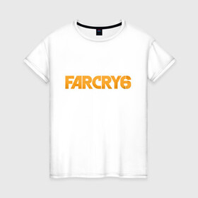 Женская футболка хлопок с принтом FC6 Logo в Белгороде, 100% хлопок | прямой крой, круглый вырез горловины, длина до линии бедер, слегка спущенное плечо | far cry | fc6 | gamer | games | ubisoft | фар край | яра
