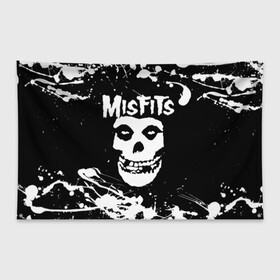 Флаг-баннер с принтом MISFITS [4] в Белгороде, 100% полиэстер | размер 67 х 109 см, плотность ткани — 95 г/м2; по краям флага есть четыре люверса для крепления | misfits | music | rock | мисфитс | музыка | рок