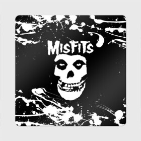 Магнит виниловый Квадрат с принтом MISFITS [4] в Белгороде, полимерный материал с магнитным слоем | размер 9*9 см, закругленные углы | misfits | music | rock | мисфитс | музыка | рок