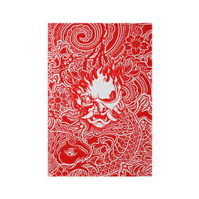 Обложка для паспорта матовая кожа с принтом Samurai в Белгороде, натуральная матовая кожа | размер 19,3 х 13,7 см; прозрачные пластиковые крепления | cd projekt red | cyberpunk | cyberpunk 2077 | rdcbp101277 | samurai | киберпанк | киберпанк 2077