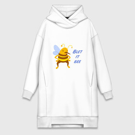 Платье-худи хлопок с принтом Пчела Blet it bee в Белгороде,  |  | blet it bee | let it be | пчела | так блэт