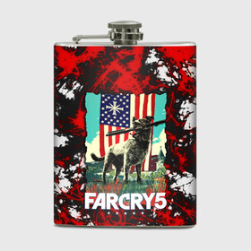 Фляга с принтом farcry5 в Белгороде, металлический корпус | емкость 0,22 л, размер 125 х 94 мм. Виниловая наклейка запечатывается полностью | doge | farcry | fc 5 | fc5 | фар край