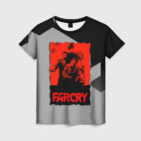 Женская футболка 3D с принтом FARCRY в Белгороде, 100% полиэфир ( синтетическое хлопкоподобное полотно) | прямой крой, круглый вырез горловины, длина до линии бедер | Тематика изображения на принте: farcry | fc 5 | fc5 | фар край
