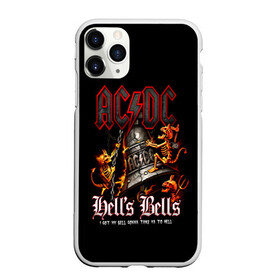 Чехол для iPhone 11 Pro Max матовый с принтом AC DC Hells Bells в Белгороде, Силикон |  | ac dc | acdc | back in black | columbia | epic | force | guitar | pop | rock | vevo | ангус | ангус янг | ас дс | асдс | блюз | бон скотт | брайан джонсон | дэйв эванс | клифф уильямс | крис слейд | малькольм янг | рок | стиви янг | фил радд