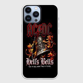 Чехол для iPhone 13 Pro Max с принтом AC DC Hells Bells в Белгороде,  |  | Тематика изображения на принте: ac dc | acdc | back in black | columbia | epic | force | guitar | pop | rock | vevo | ангус | ангус янг | ас дс | асдс | блюз | бон скотт | брайан джонсон | дэйв эванс | клифф уильямс | крис слейд | малькольм янг | рок | стиви янг | фил радд