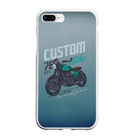 Чехол для iPhone 7Plus/8 Plus матовый с принтом Custom Bike в Белгороде, Силикон | Область печати: задняя сторона чехла, без боковых панелей | bike | custom | байк | байкер | кастом | мото | мотокросс | мотоцикл | скорость