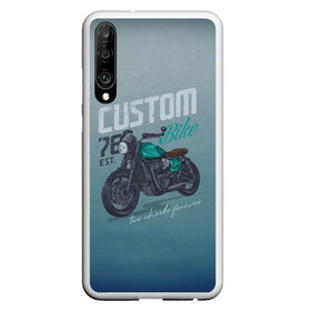 Чехол для Honor P30 с принтом Custom Bike в Белгороде, Силикон | Область печати: задняя сторона чехла, без боковых панелей | bike | custom | байк | байкер | кастом | мото | мотокросс | мотоцикл | скорость