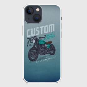 Чехол для iPhone 13 mini с принтом Custom Bike в Белгороде,  |  | bike | custom | байк | байкер | кастом | мото | мотокросс | мотоцикл | скорость