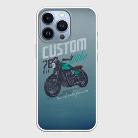 Чехол для iPhone 13 Pro с принтом Custom Bike в Белгороде,  |  | Тематика изображения на принте: bike | custom | байк | байкер | кастом | мото | мотокросс | мотоцикл | скорость