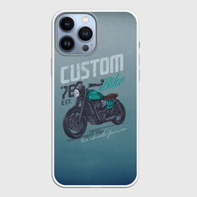 Чехол для iPhone 13 Pro Max с принтом Custom Bike в Белгороде,  |  | Тематика изображения на принте: bike | custom | байк | байкер | кастом | мото | мотокросс | мотоцикл | скорость