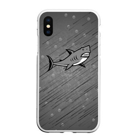 Чехол для iPhone XS Max матовый с принтом Акула в Белгороде, Силикон | Область печати: задняя сторона чехла, без боковых панелей | shark | акула | акулы | жители | клыки | море | морские | океан | рыба