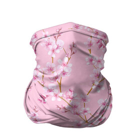 Бандана-труба 3D с принтом Цветущая розовая вишня в Белгороде, 100% полиэстер, ткань с особыми свойствами — Activecool | плотность 150‒180 г/м2; хорошо тянется, но сохраняет форму | Тематика изображения на принте: cherry blossom | sakura | азия | весна | ветки | вишня | для девушки | женский | милый | нежный | природа | розовый | сакура | цветение | цветочный принт | цветущая вишня | цветущие ветки | цветущий миндаль
