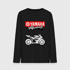 Мужской лонгслив хлопок с принтом YAMAHA ЯМАХА RACING в Белгороде, 100% хлопок |  | motorcycle | yamaha | yzf r6. | байк | байкер | мотоспорт | мототехника | мотоцикл | мотоциклист | скутер | ямаха