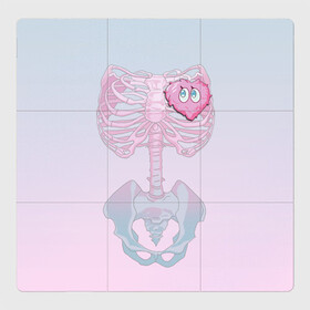 Магнитный плакат 3Х3 с принтом Yumemi Riamu (Риаму Юмэми) в Белгороде, Полимерный материал с магнитным слоем | 9 деталей размером 9*9 см | Тематика изображения на принте: anime | yumemi riamu | аниме | девушки золушки | риаму юмэми | сердце | скелет | хэллоуин