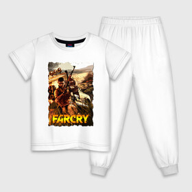 Детская пижама хлопок с принтом FARCRY Fortune’s в Белгороде, 100% хлопок |  брюки и футболка прямого кроя, без карманов, на брюках мягкая резинка на поясе и по низу штанин
 | Тематика изображения на принте: farcry | fc 5 | fc5 | фар край