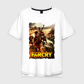 Мужская футболка хлопок Oversize с принтом FARCRY Fortune’s в Белгороде, 100% хлопок | свободный крой, круглый ворот, “спинка” длиннее передней части | Тематика изображения на принте: farcry | fc 5 | fc5 | фар край