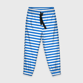 Детские брюки 3D с принтом морская униформа в Белгороде, 100% полиэстер | манжеты по низу, эластичный пояс регулируется шнурком, по бокам два кармана без застежек, внутренняя часть кармана из мелкой сетки | Тематика изображения на принте: в топе | в тренде | морская одежда | сине белая | служебная одежда
