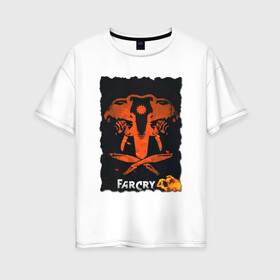 Женская футболка хлопок Oversize с принтом фаркрай 4 в Белгороде, 100% хлопок | свободный крой, круглый ворот, спущенный рукав, длина до линии бедер
 | farcry | fc 5 | fc5 | фар край