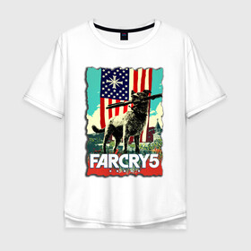 Мужская футболка хлопок Oversize с принтом Farcry doge Boomer - Бумер в Белгороде, 100% хлопок | свободный крой, круглый ворот, “спинка” длиннее передней части | farcry | fc 5 | fc5 | фар край