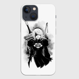 Чехол для iPhone 13 mini с принтом 2B | Nier Automata в Белгороде,  |  | 2a | 2б | ahegao | anime | automata | b2 | cyber | emil | girl | girls | glitch | hikka | neon | nier | senpai | waifu | yorha | а2 | аниме | ахегао | вайфу | глитч | глич | девушка | кибер | манга | неон | семпай | сенпай | тян | тяночка | 