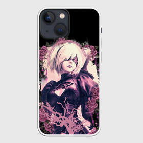 Чехол для iPhone 13 mini с принтом 2B | ROSES в Белгороде,  |  | 2a | 2б | ahegao | anime | automata | b2 | cyber | emil | girl | girls | glitch | hikka | neon | nier | roses | senpai | waifu | yorha | а2 | аниме | ахегао | вайфу | глитч | глич | девушка | кибер | манга | неон | розы | семпай | сенпай | т