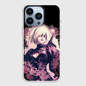 Чехол для iPhone 13 Pro с принтом 2B | ROSES в Белгороде,  |  | 2a | 2б | ahegao | anime | automata | b2 | cyber | emil | girl | girls | glitch | hikka | neon | nier | roses | senpai | waifu | yorha | а2 | аниме | ахегао | вайфу | глитч | глич | девушка | кибер | манга | неон | розы | семпай | сенпай | т