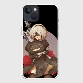 Чехол для iPhone 13 с принтом Nier: Automata (2B) в Белгороде,  |  | 2a | 2б | ahegao | anime | automata | b2 | cyber | emil | girl | girls | glitch | hikka | neon | nier | roses | senpai | waifu | yorha | а2 | аниме | ахегао | вайфу | глитч | глич | девушка | кибер | манга | неон | розы | семпай | сенпай | т