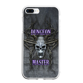 Чехол для iPhone 7Plus/8 Plus матовый с принтом DM Dungeon Master SKULL в Белгороде, Силикон | Область печати: задняя сторона чехла, без боковых панелей | Тематика изображения на принте: dd | dm | dungeon master | dungeons and dragons | skull | днд | мастер подземелий | подземелья и драконы