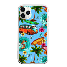 Чехол для iPhone 11 Pro матовый с принтом Пальмы волны серфинг в Белгороде, Силикон |  | Тематика изображения на принте: beach | club | palm | party | sea | summer | tropical | волна | волны | жара | летние | лето | море | очки | пальмы | пляж | серф | серфинг | тропический