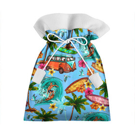 Подарочный 3D мешок с принтом Пальмы волны серфинг в Белгороде, 100% полиэстер | Размер: 29*39 см | Тематика изображения на принте: beach | club | palm | party | sea | summer | tropical | волна | волны | жара | летние | лето | море | очки | пальмы | пляж | серф | серфинг | тропический